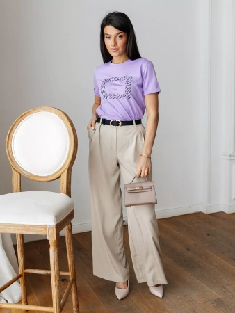 Футболка базовая хлопок с принтом больших размеров