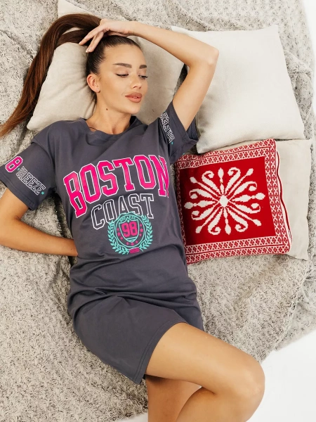 Туника женская домашняя платье больших размеров