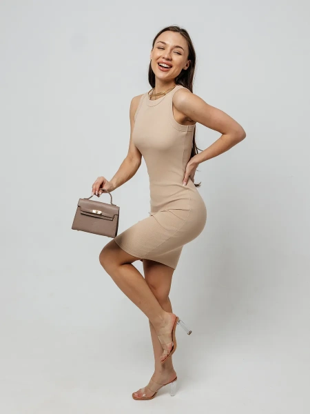 Платье женское в рубчик