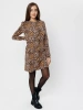Платье женское леопардовое футер теплое нарядное ПЛФ591
