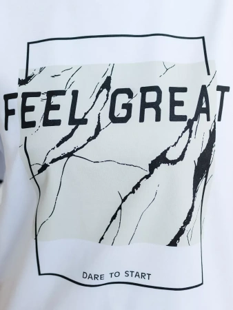 Футболка летняя оверсайз с принтом большие размеры