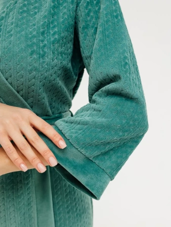 Халат женский велюровый с запахом