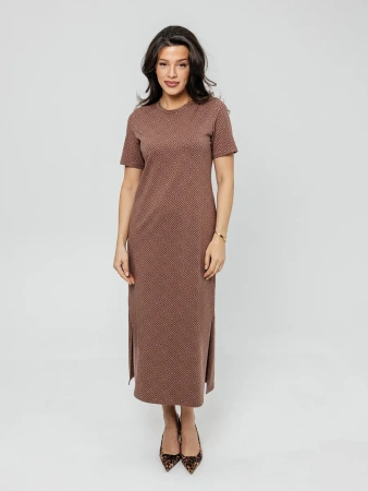 Платье женское трикотажное больших размеров длинное ПЛК609