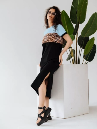 Платье женское трикотажное больших размеров домашнее ПЛК569