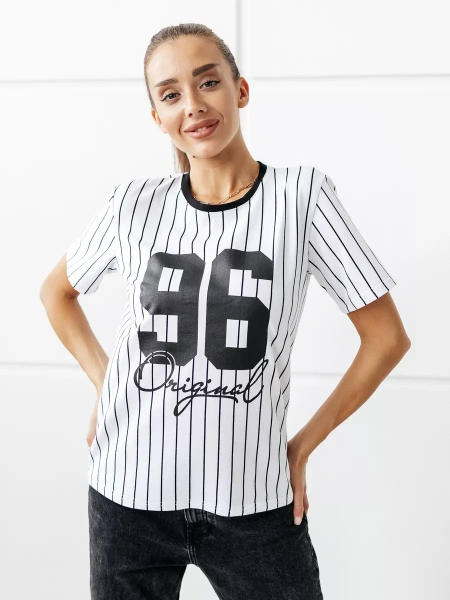 Футболка женская с принтом большого размера ФК570