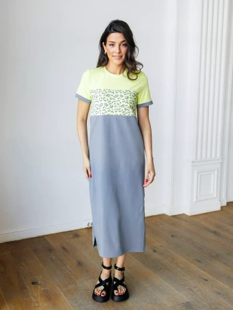 Платье женское домашнее трикотажное больших размеров ПЛК569