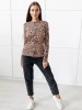 Лонгслив леопардовый женский облегающий с принтом дк571