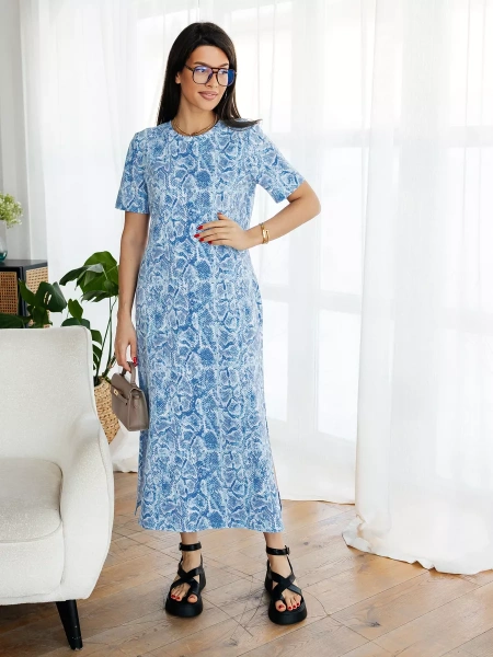 Платье женкое домашнее длинное больших размеров ПЛК609