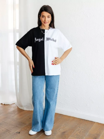 Футболка с принтом больших размеров спортивная ФК531