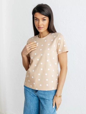 Футболка с принтом хлопок больших размеров новогодняя ФК561