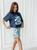 Пижама женская с шортами большие размеры хлопок