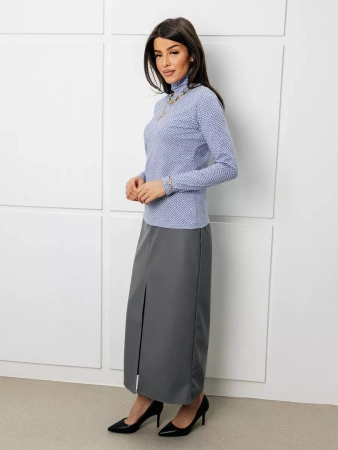 Водолазка женская облегающий лонгслив с принтом ДК572