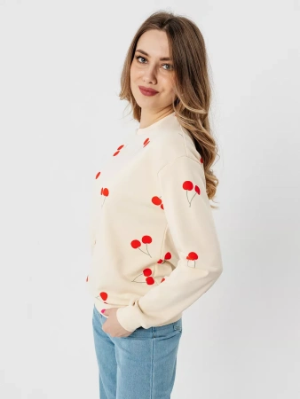 Свитшот женский с сердечками кофта нарядная ДФ580