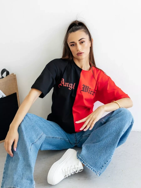 Футболка с принтом больших размеров спортивная ФК531