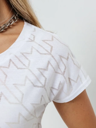 Футболка нарядная с принтом больших размеров хлопок