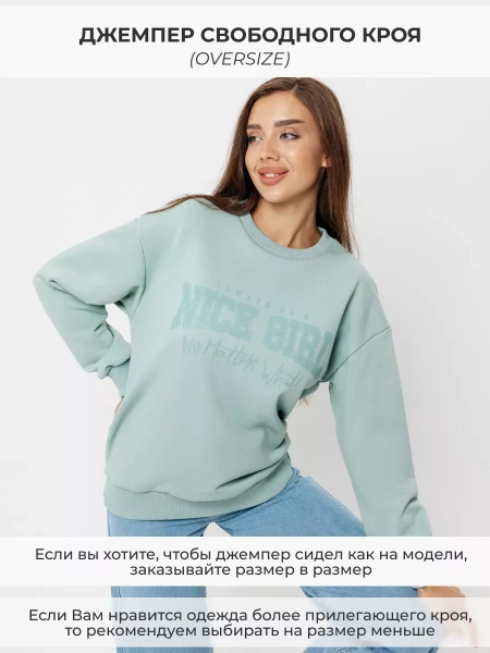 Свитшот женский толстовка больших размеров кофта ДФ579