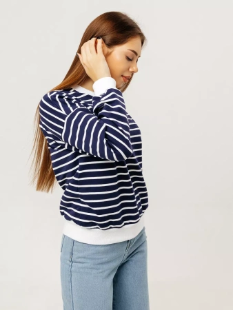 Кофта в полоску нарядная больших размеров джемпер