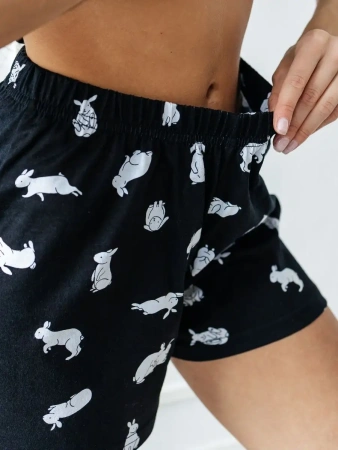 Пижама женская с шортами большие размеры хлопок