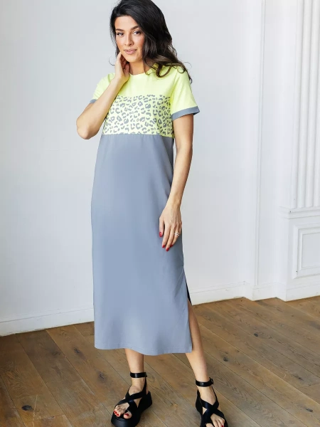 Платье женское домашнее трикотажное больших размеров ПЛК569