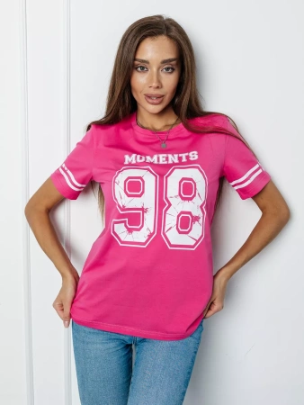 Футболка с принтом цифры больших размеров