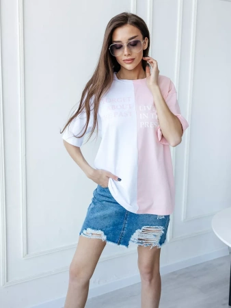 Футболка с принтом оверсайз больших размеров нарядная