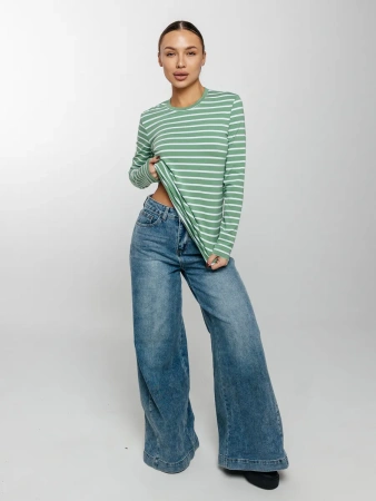 Лонгслив тельняшка большого размера джемпер