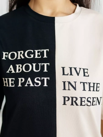 Футболка с принтом больших размеров спортивная ФК531